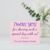 Gepersonaliseerd "DANK U" Briefkaart (Staand voorkant)