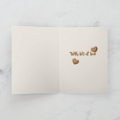 Gepersonaliseerd Dank u cookie harten ontwerp Bedankkaart (Binnen)