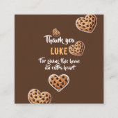 Gepersonaliseerd Dank u cookie harten ontwerp Informatiekaartje (Voorkant)