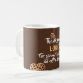 Gepersonaliseerd Dank u cookie harten ontwerp Koffiemok (Voorkant links)