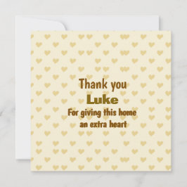 Gepersonaliseerd Dank u hart ontwerp Kaart