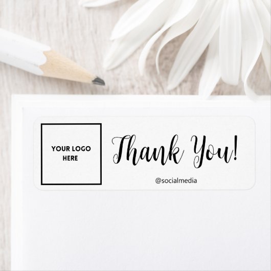 Gepersonaliseerd dank u Label: Jouw naam & Log Etiket (Insitu)