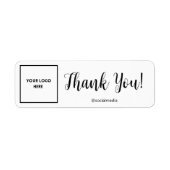 Gepersonaliseerd dank u Label: Jouw naam & Log Etiket (Voorkant)