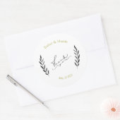 Gepersonaliseerd Dank u Ronde Sticker (Envelop)