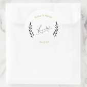 Gepersonaliseerd Dank u Ronde Sticker (Tas)