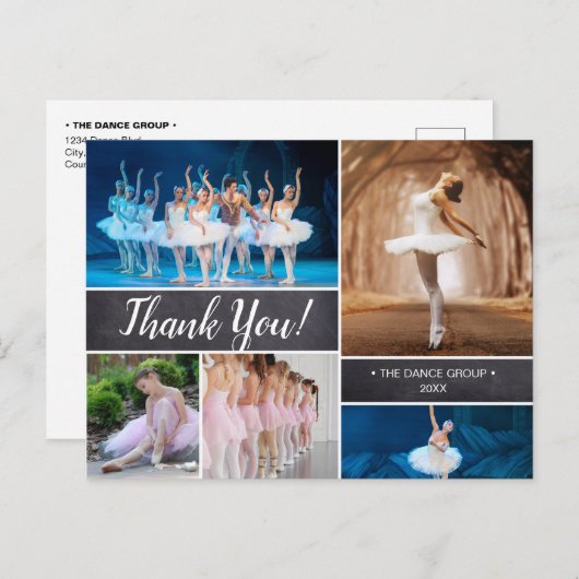 Gepersonaliseerd, danssponsor Bedankt Briefkaart (Voorkant / Achterkant)