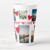 Gepersonaliseerd DE BESTE TIJD VAN de liefde OOIT Latte Mok (Voorkant)