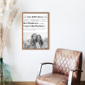 Gepersonaliseerd De Beste Vriend Times Kranten Uni Poster