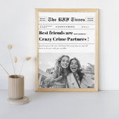 Gepersonaliseerd De Beste Vriend Times Kranten Uni Poster