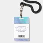 Gepersonaliseerd de Code van de Bar van de Foto Bl Badge (Achterkant met lanyard)