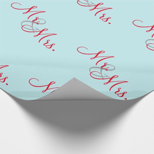 Gepersonaliseerd de heer en mevrouw cadeaupapier (Hoek)