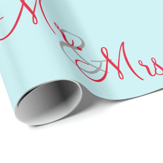 Gepersonaliseerd de heer en mevrouw cadeaupapier (Rol Hoek)