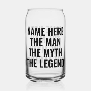 Gepersonaliseerd De Man De Mythe De Legende Blikvorm Glas