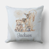 Gepersonaliseerd de naam Boho Beer Deer Gender Neu Kussen (Voorkant)