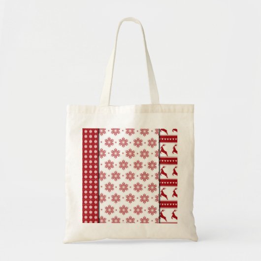 Gepersonaliseerd decoratief kerstpatroon tote bag (Voorkant)