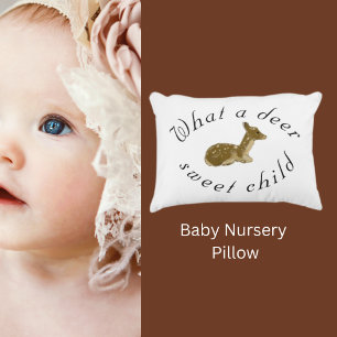 Gepersonaliseerd Deer Sweet Child_Woodland Accent Kussen