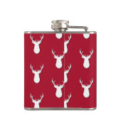 Gepersonaliseerd deer Trophy Pattern Festive Heupfles (Achterkant)