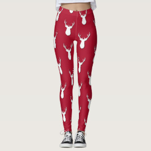 Gepersonaliseerd deer Trophy Pattern Festive Leggings