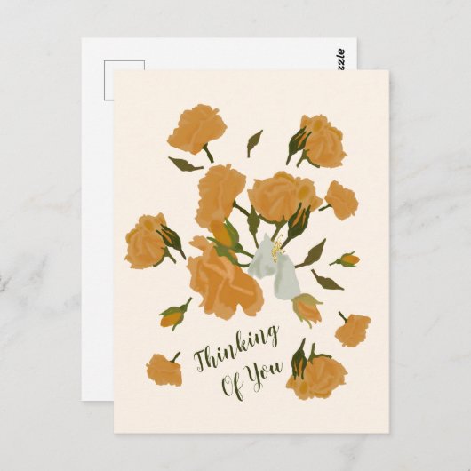 Gepersonaliseerd denken van u  boeket Kaart (Voorkant / Achterkant)