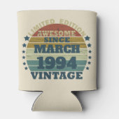 Gepersonaliseerd Dertig vintages 30ste verjaardags Blikjeskoeler (Achterkant)