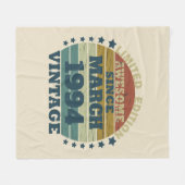 Gepersonaliseerd Dertig vintages 30ste verjaardags Fleece Deken (Voorkant (Horizontaal))