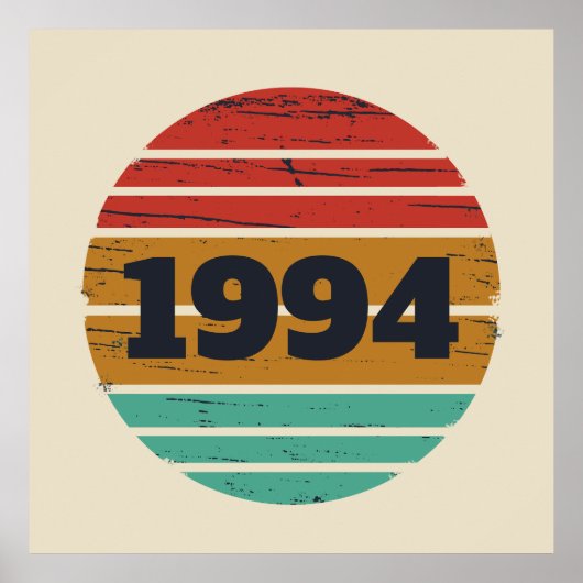 Gepersonaliseerd Dertig vintages 30ste verjaardags Poster (Voorkant)