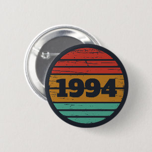 Gepersonaliseerd Dertig vintages 30ste verjaardags Ronde Button 5,7 Cm