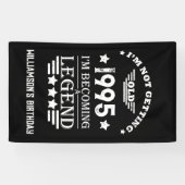 Gepersonaliseerd Dertig vintages 30ste verjaardags Spandoek (Horizontaal)