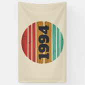 Gepersonaliseerd Dertig vintages 30ste verjaardags Spandoek (Verticaal)