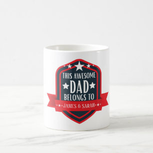 Gepersonaliseerd Deze Geweldige Vader Hoort Bij, Koffiemok