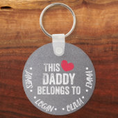 Gepersonaliseerd Deze pappie behoort tot Aangepast Sleutelhanger (Voorkant)