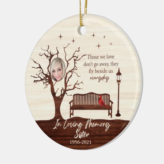 Gepersonaliseerd die we liefhebben / zuster keramisch ornament (Links)