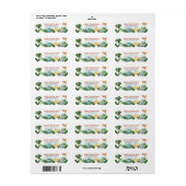 Gepersonaliseerd Dinosaur Birthday Return-adres Etiket (Full Sheet)