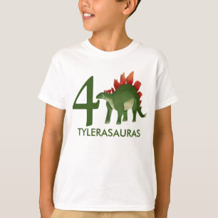 Gepersonaliseerd dinosaurus Shirt op de vierde ver