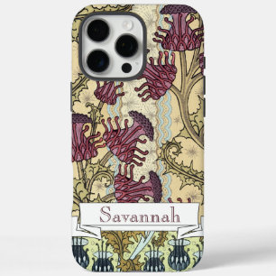 Gepersonaliseerd distel bloemmotief iPhone 16 pro max hoesje