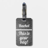 Gepersonaliseerd Dit is je tas | Funny Bagagelabel (Achterkant verticaal)