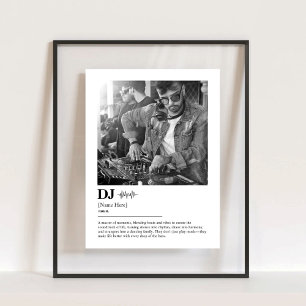 Gepersonaliseerd DJ Woordenboek Definitie Foto Cad Acryl Bord