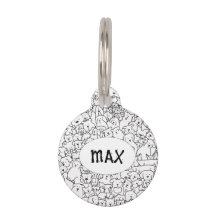 Gepersonaliseerd Dog Label met Dog Doodle Design