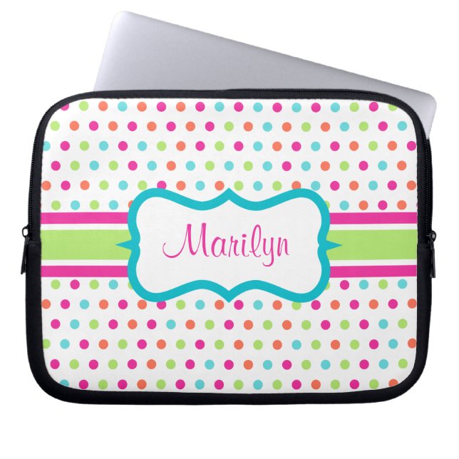 Gepersonaliseerd dot notebook Hoesje Laptop Sleeve (Voorkant)