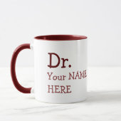 Gepersonaliseerd dr. (Jouw naam) PhD 5 Afstuderen Mok (Links)