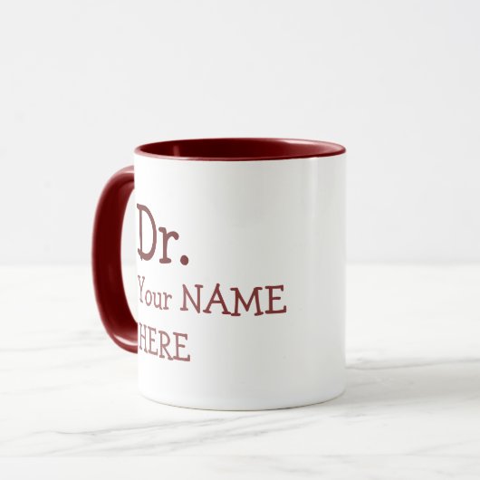 Gepersonaliseerd dr. (Jouw naam) PhD 5 Afstuderen Mok (Voorkant links)