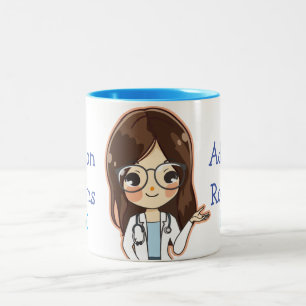 Gepersonaliseerd dr. (Jouw naam) PhD Afstuderen Tweekleurige Koffiemok