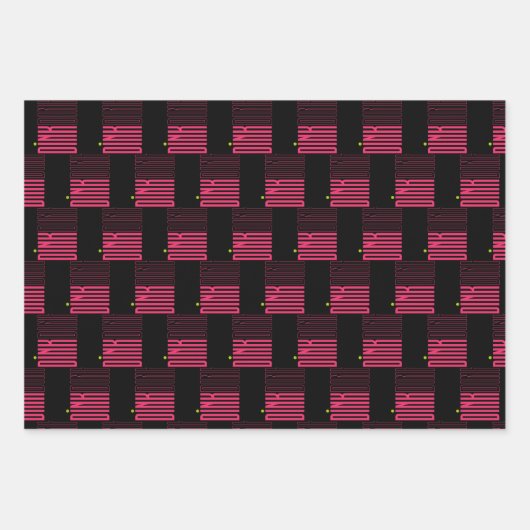 Gepersonaliseerd drankje roze pickleball inpakpapi inpakpapier vel (Voorkant 3)