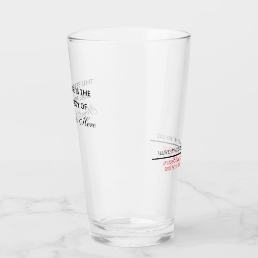 Gepersonaliseerd drink glas met grappige navullijn (Rechts)