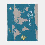 Gepersonaliseerd | Droom groot met baby's naam Fleece Deken (Voorkant)