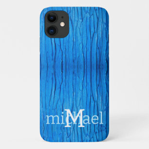Gepersonaliseerd druppelend blauw verfeffect iPhone 11 hoesje