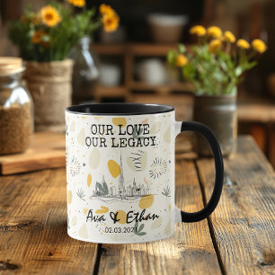 Gepersonaliseerd Dubai Geheugen - Line Art Landmar Mok