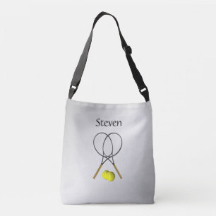 Gepersonaliseerd dubbel tennis sport thema crossbody tas