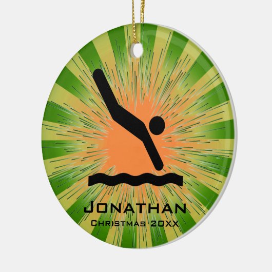 Gepersonaliseerd duikend Ornament (Links)