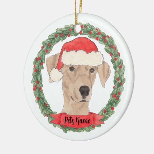 Gepersonaliseerd Duits Pinscher Keramisch Ornament (Links)